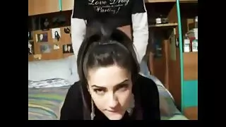 Уйтгартай Шаргал sucks хойлог, үсэрч орой дээр хөөрөл